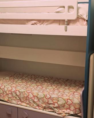 Letto a soppalco scorrevole colombini