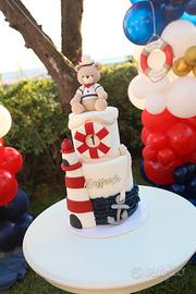 Torta primo Compleanno - tema Mare