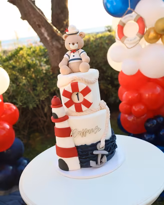 Torta primo Compleanno - tema Mare