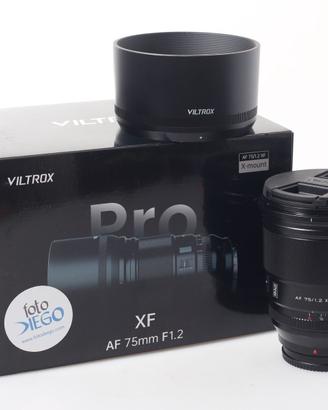 OBIETTIVO VILTROX AD 75 MM F/1.2 XF STM ED IF. FUJ