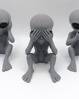 Lotto Statuette I Tre Alieni Saggi Statuetta Arte