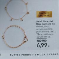 set di 2 bracciali rose mum and me