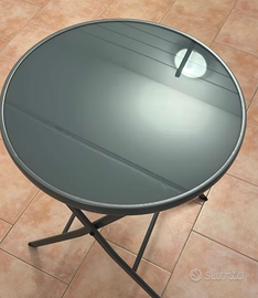 Tavolino da esterno in vetro