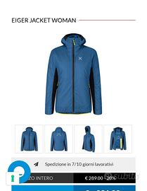 giacca montura donna taglia L termica ma  leggera