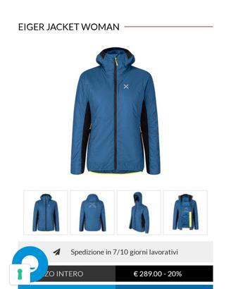 giacca montura donna termica, ripiegabile, mis. L