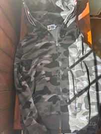 Felpa bape shark zip nera