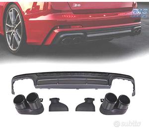 DIFFUSORE AUDI A6 S LINE 18-22 LOOK S6 + TERMINALI