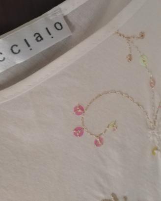 Abito con spalline e sottoveste " Acciaio" nuovo