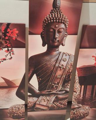quadro buddha 5 pezzi