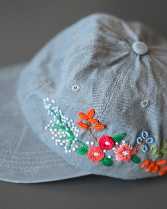 Cappello Baseball Donna - Ricamato a Mano 