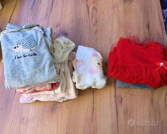 Lotto vesititi neonata 12 pezzi 0/3 mesi