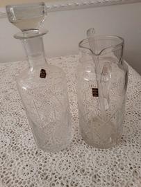 Coppia Caraffa /Brocca Cristal Bleikristall Bavari