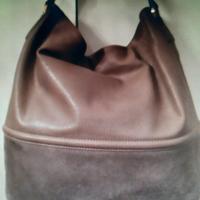 Borsa in pelle Pollini color tortora