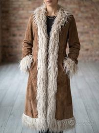 capo da collezione anni 70. cappotto in pelle 