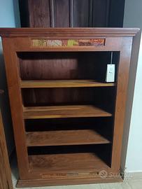 Libreria in legno massello indiano di acacia