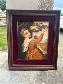 Titolo: Quadro Olio su Tela "La Lavinia"da Tiziano