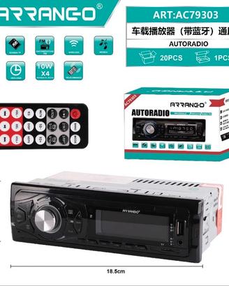 Autoradio Lettore MP3 Per Auto Ingresso USB SD AUX