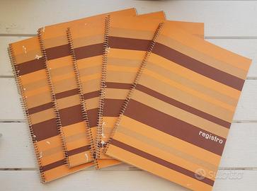 Registri  quaderni, notes ,vintage 1970