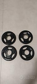 dischi gommati foro da 5cm, peso 1,25 ciascuno 