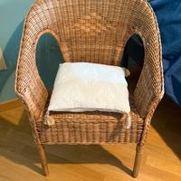 Poltroncina vimini bambu IKea Agen