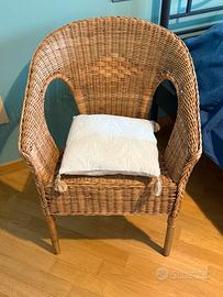 Poltroncina vimini bambu IKea Agen