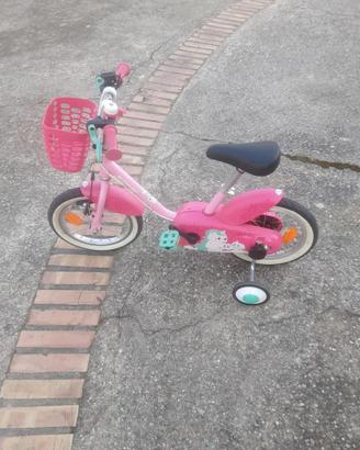 Bicicletta decathon bambina 3-6 anni con rotelle