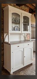 Credenza bianca con ripiani  tortora 