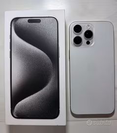 iPhone 15 Pro Max, bianco Titanium, 256 GB