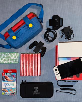 Nintendo Switch oled con accessori e giochi