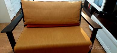 Divano Nuovo Gervasoni wenge e rattan