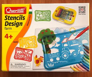 Quercetti stencil tema fattoria