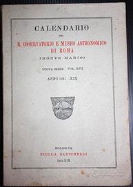 1941 calendario r. osservat. e museo astronomico