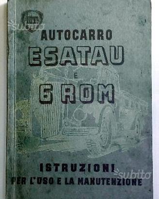 Manuale Uso e Manutenzione Lancia Esatau e 6Rom