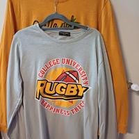 set 2 t-shirt di cotone a maniche lunghe, taglia L