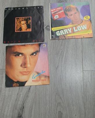set 3 dischi vinile 45 anni 80