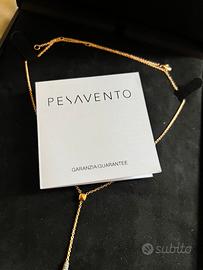 Collana oro e polvere diamanti Pesavento
