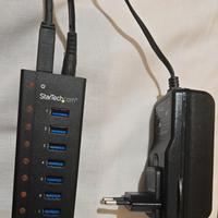 HUB USB 3.0 a 7 porte con case metallico