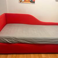 letto imbottito singolo con secondo letto