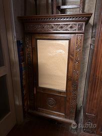Armadio vetrina antico stile Luigi Filippo