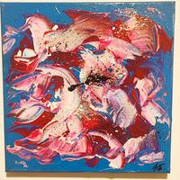 Quadro astratto effetto ceramica 