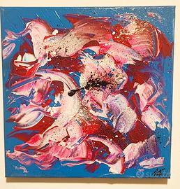 Quadro astratto effetto ceramica 