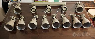 N. 10 faretti da parete + 2 sospensioni a soffitto