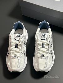 New Balance 530 White Silver Navy Taglia 41