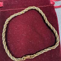 bracciale corda oro giallo bianco