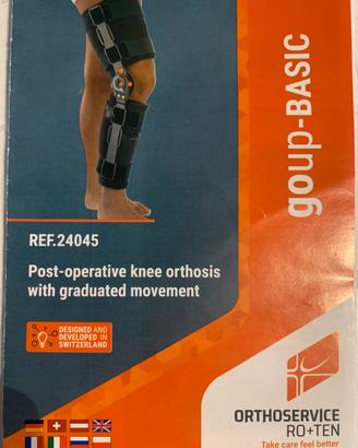 Ortesi ginocchio postoperatoria movimento graduato