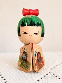 Kokeshi giapponese vintage, 13.5 cm – secondo '900