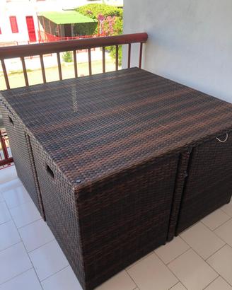 Set tavolo e sedia giardino veranda