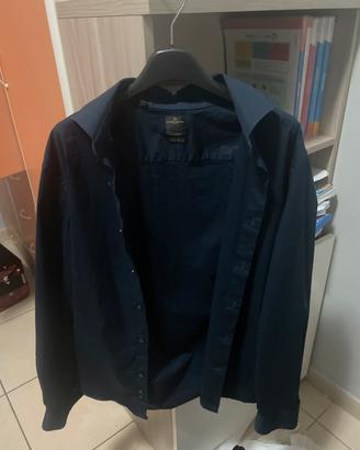 camicia blu elegande