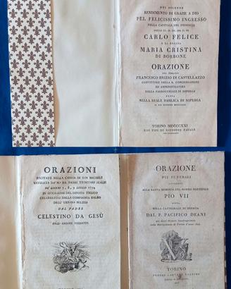 orazioni del 1794 - 1821 - 1823