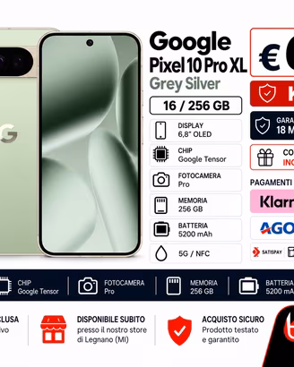 Google Pixel 10 Pro XL Grigio Argento 16/256 GB